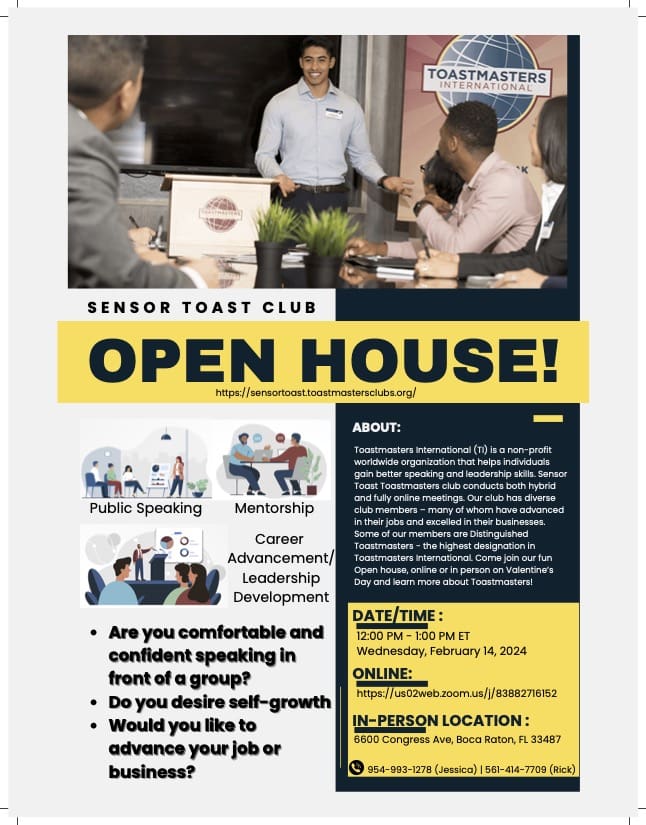 Sensor Toast-Open House–02142024